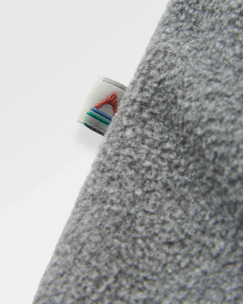 Hoodie Woodland 1/2 Zip en Polaire Recyclée - Bleu Marine/Rayé Gris – Image 5