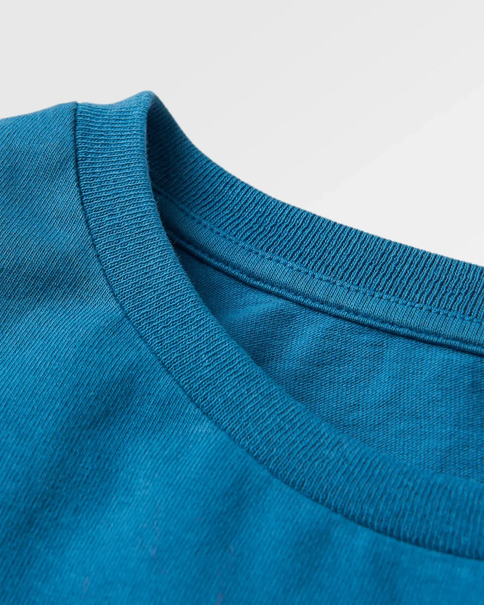 T-shirt en coton recyclé Sundown - Bleu Acier – Image 7
